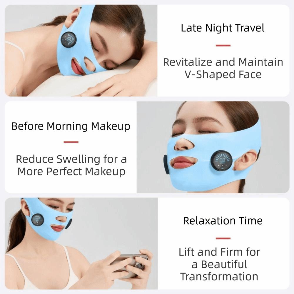 EMS Microcurrent V Face Lifting Bandage Thin Face Facial Contouring Device Anti-Wrinkle