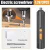 Mini Electric Screwdriver Kit Rechargeable Household Portable Cordless Hand Drill with Drill Bits Practical Home Repair Tool