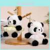 Panda Fee Plüsch Schlüsselanhänger mit Kleidern und Blumendekor für Handtaschenzubehör für Mädchen
