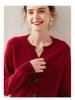 Autumn Women's Cashmere Cardigan: Long Sleeve, Thick & Loose, Gentle Style, Short Fashionable Single-Breasted Coat.