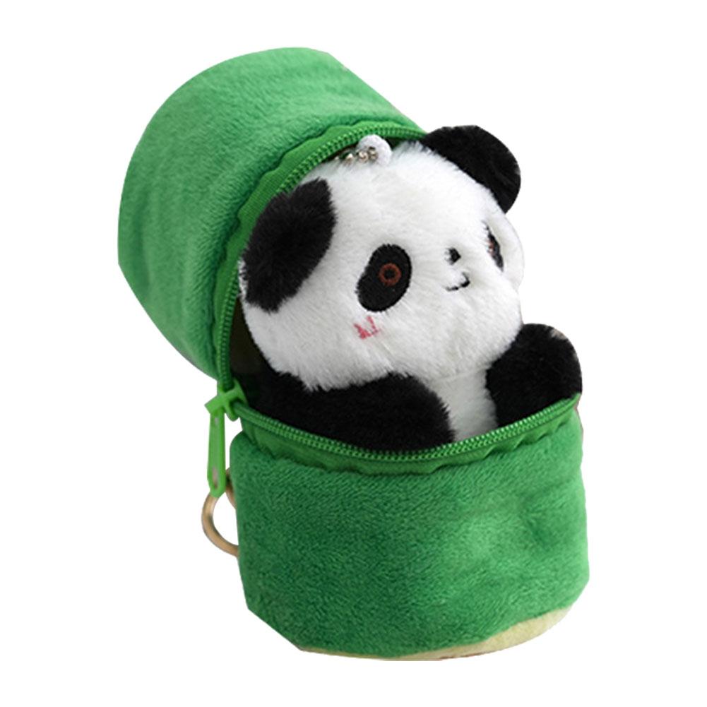 Plüsch Panda Bambusrohr Schlüsselanhänger Cartoon Panda Puppe Und Bambusrohr Schlüsselanhänger Anhänger Lieblicher Panda Puppe Schlüsselanhänger Anhänger black