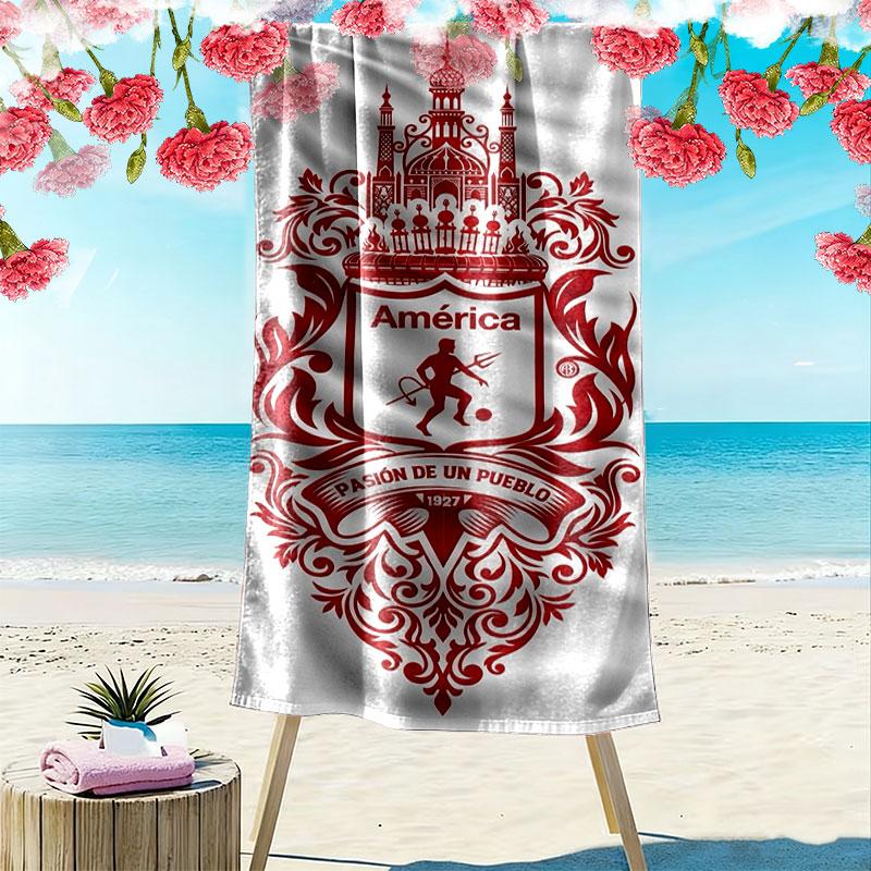 America de Cali Print Beach Towel, Large Soft Quick Dry Towel for Beach Camping Swimming