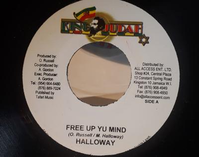7inch Record HALLOWAY / LITTLE HERO - Free Up Yu Mind / Help Dem My God NONE King Judah Jamaica Reggae, Ska & Dub Used
