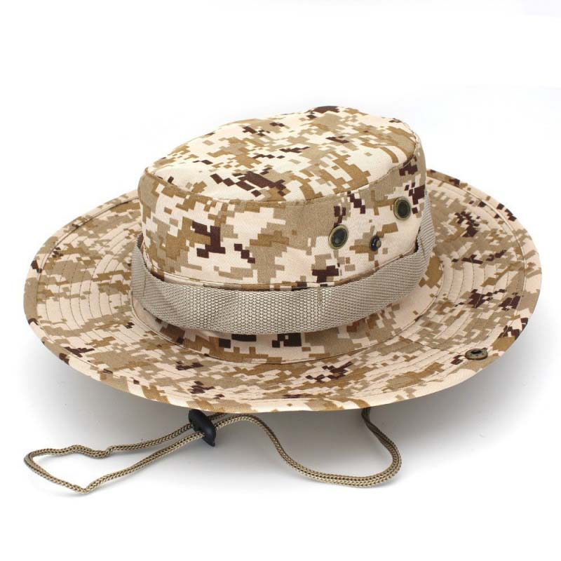 Boonie Tactical Camouflage Hats Camping Climbing Bucket Fisherman Sniper Hat Men Outdoor Fishing Hiking Cap Sun Protective Boonie Caps