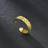 High Quality Golden Stainless Steel Women Rings Retro Eye Jewelry Adjustable Rings Couple Bridal Party Event Wedding Occasion RingsVintage Finger Ring
