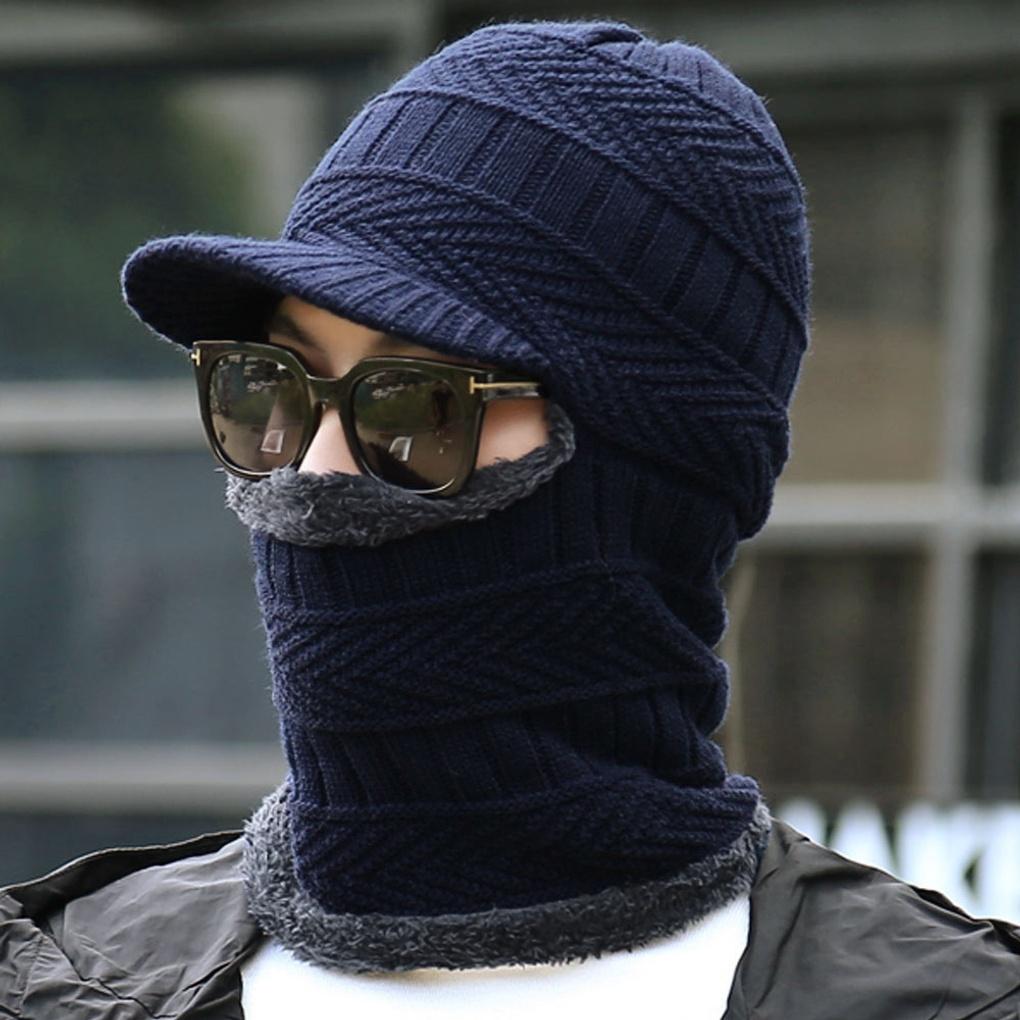 Winter Cold Weather Gear Neck Warmer, Muffler, Fur Brim Hat, All-in-one