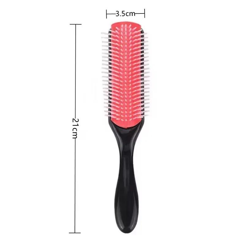 9-Rows Denman Brush Women Detangling Styling Hairbrush Scalp Massager Salon Hairdressing Straight Curly Wet Hair Comb