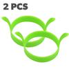 2Pcs Silicone Fried Egg Molds Heat Resistant Omelette Mold Breakfast Egg Pancake Sandwich Rings DIY Egg Frying Kitchen Tools