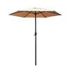 6.9ft Patio Umbrella Outdoor Table Umbrella Market Umbrella with 8 Sturdy Ribs for Garden Deck Backyard Pool Khaki
