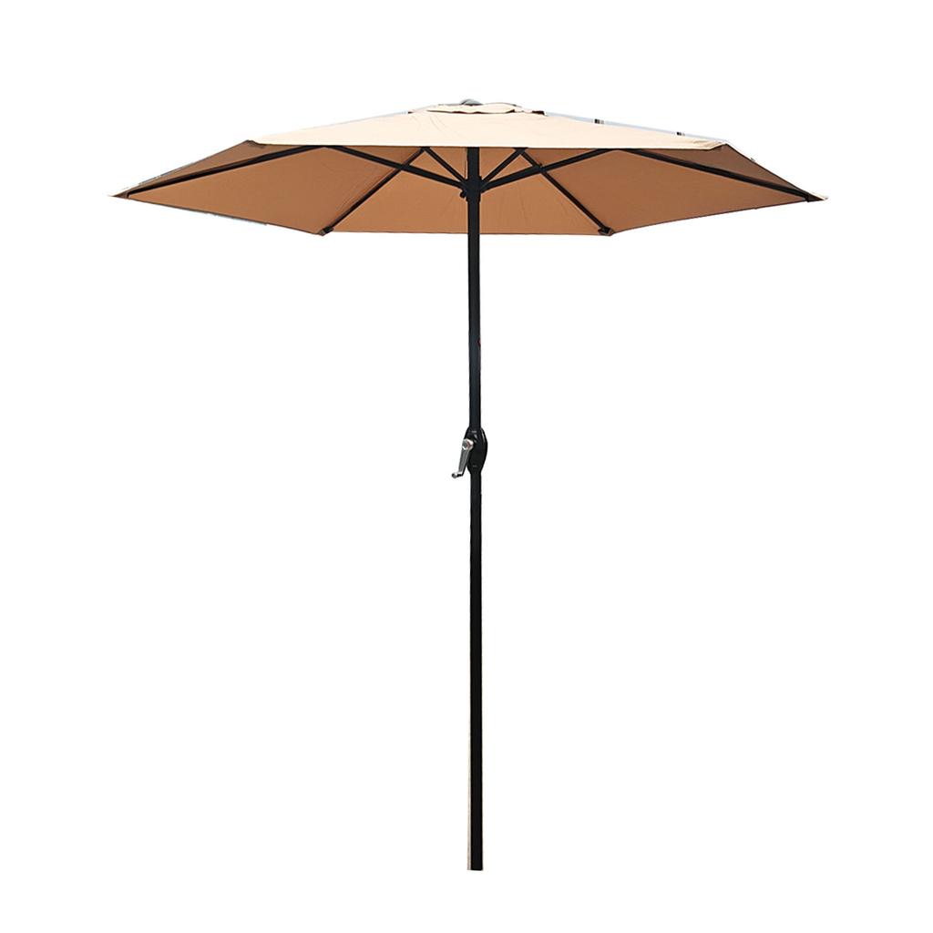 6.9ft Patio Umbrella Outdoor Table Umbrella Market Umbrella with 8 Sturdy Ribs for Garden Deck Backyard Pool Khaki