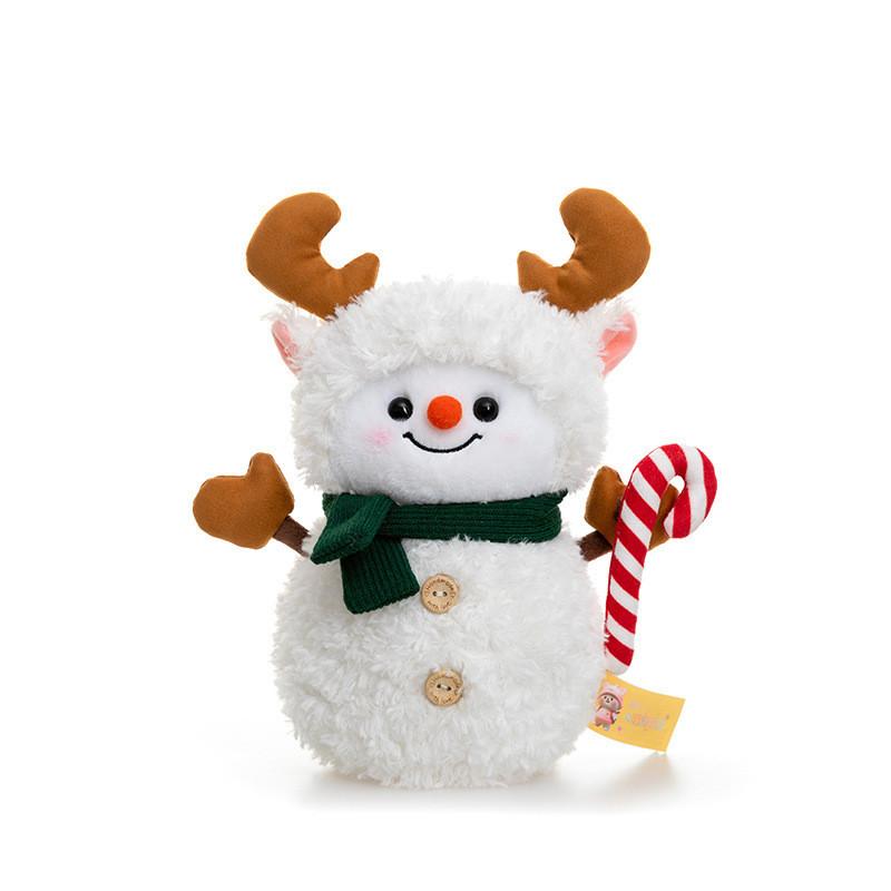Christmas Plush Bear Snowman Soft Toy With Pp Cotton Filling For Holiday Gift