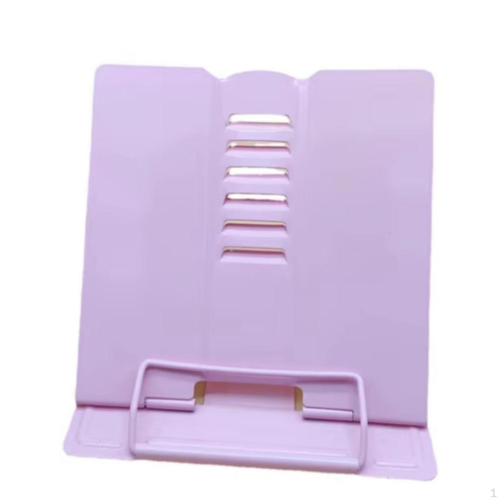 Metal Book Stand Hands Desktop Holder Compact Reading Rest for Readers, Students, Desk, Study,