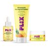 The Plant Fix Plix Kit Skincare Ananas Pigmentazione Per Rimozione Macchie Scure | Detergente, Siero Viso e Crema Idratante Combinati Con 2% di Alfa Arbutina Per