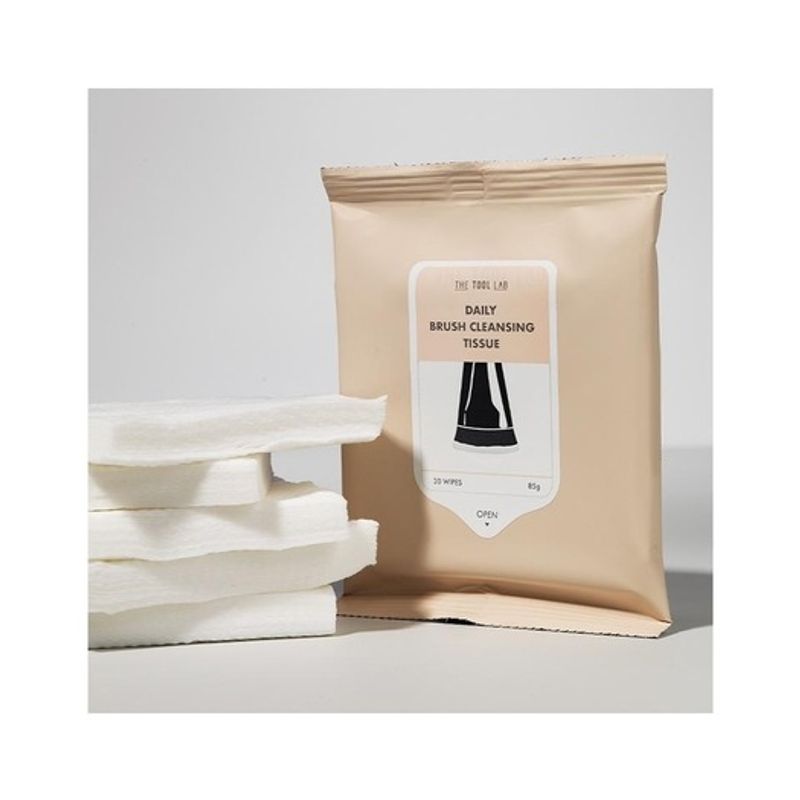 THE Tool LAB Салфетка для очистки кистей (20 листов) 001_The Tool Lab Brush Cleansing Tissue 20 Sheets