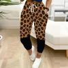 Summer Ladies Leopard Print Print Printed Sweatpants Loose Fit Drawstring Joggers Elastic Cuff Daily Casual Pants