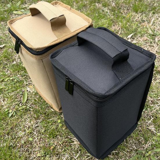 Camping Lantern Gas Tank Storage Bag with Zipper Soft Lining Large Capacity Portable Gas Tank Container Carrying Bag