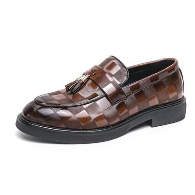 Luxury High-quality Men's Formal Shoes Leather Luxury Party Dating Wedding Male Shoes Brown Oxford Business Shoes Men's Loafers