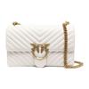 Gold Hardware Chain Shoulder Strap Leather Crossbody Bag Women Bags White 100941-A0GK-Z14Q