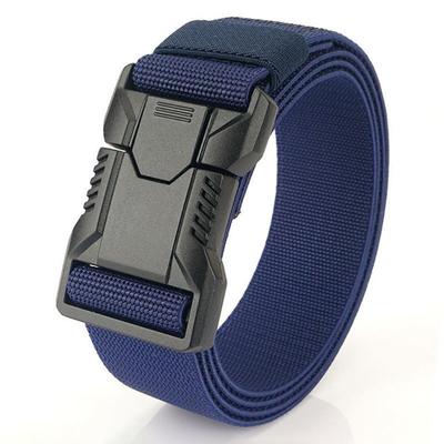 Casual Alloy Buckle Men's Nylon Belt Elastic All-match Canvas Belt Simple Korean Style Jeans Waistband Men/Boys