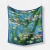 Famous Oil Painting Twill 100% Silk Scarf Fashion Bandana Women Scarf Wraps 53cm Square Scarves Hijab Head Scarf Neckerchief