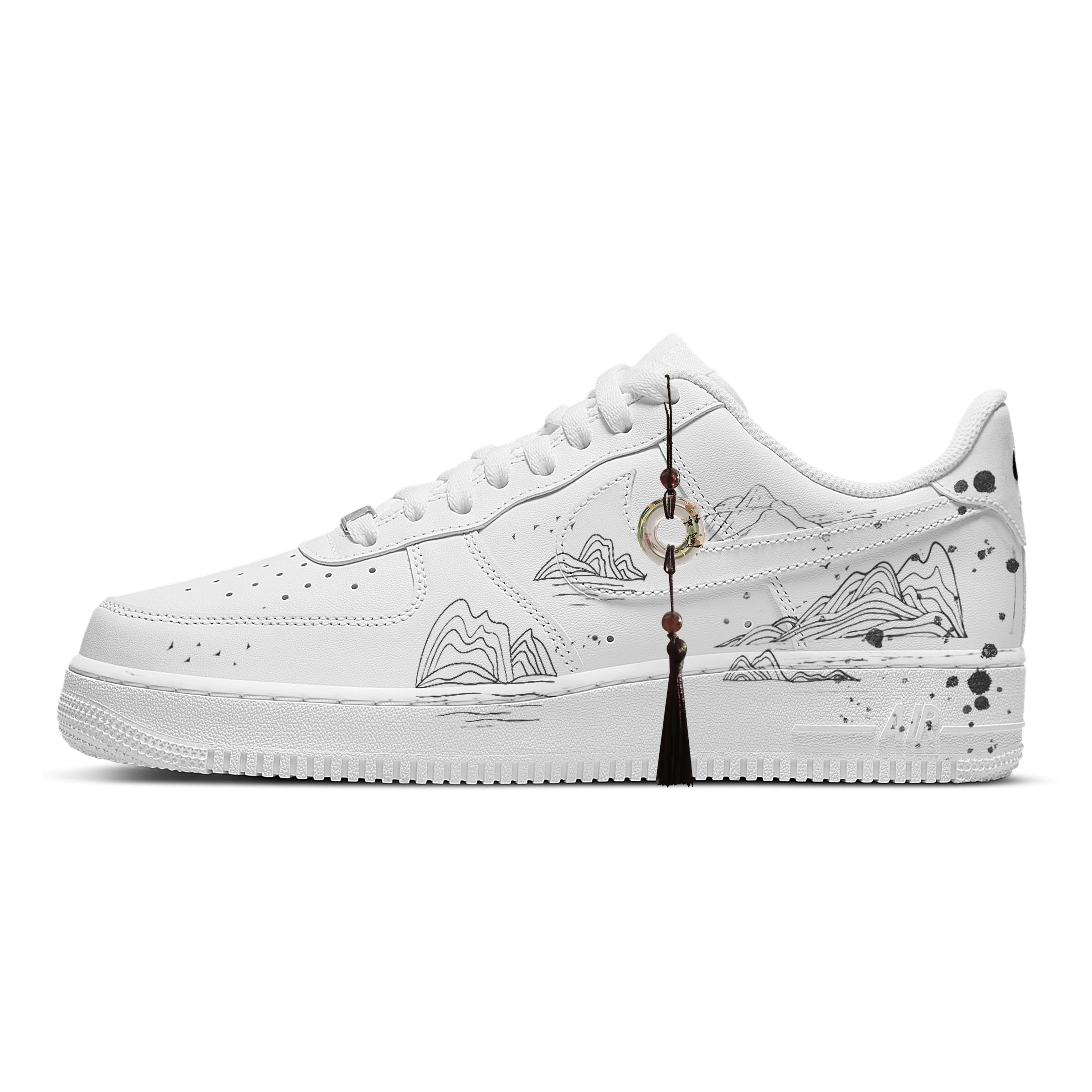 

Nike Air Force 107 Ink Mountain Walk Cow Leather Slip Resistant Abrasion Resistant Low top Skateboard Shoes Unisex CW2288 -111(Team683-) 41