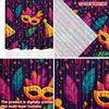 2D Flat Printing 2pcs Curtain Party Curtains Carnival Masks and Confetti Digital Printed Polyester Drapes Family Party