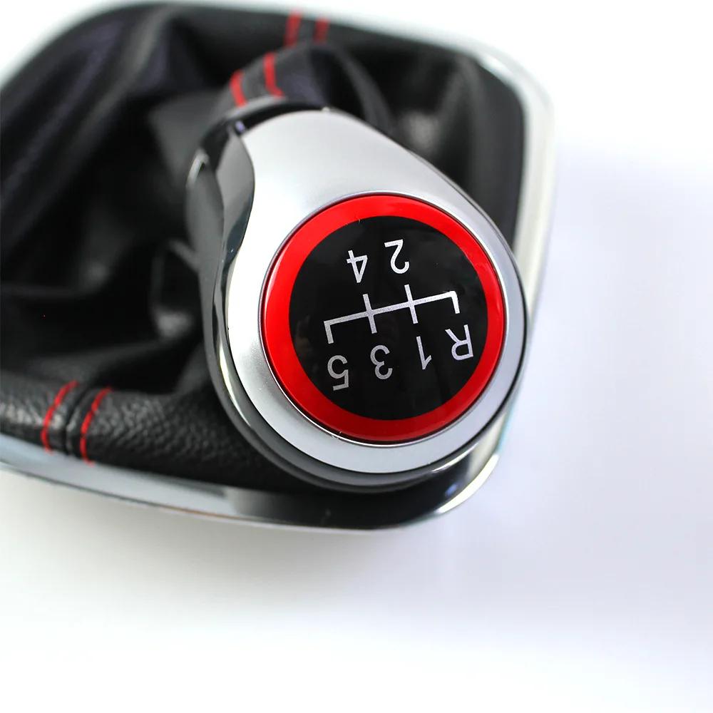New Style Gear Shift Knob for VW Polo 6r 6c Hatchback Sedan 2011-2019 MT 5/6 Speed Level Change Knob with Gaiter Boot Cover