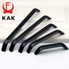 KAK American Style Black Solid Space Aluminium Alloy Handles Cabinet Handles Drawer Knobs Door Pulls Furniture Handle Hardware