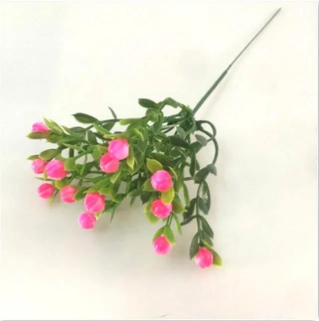 

1PCS Artificial Flowers Simulation of Milan grain plastic plant photo props Milan grass fake flower home decoration 1pcs