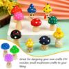 48-Piece 6 Different Sizes And Cute Shapes Diy Wooden Mushroom Set