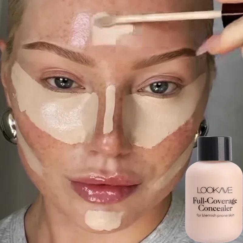 Acoperire Impermeabilă Corector Umbre Lichide de Lungă Durată Fond de Ten Cremă Nu se Pătează Ușor Culori Multiple Cosmetice Coreene