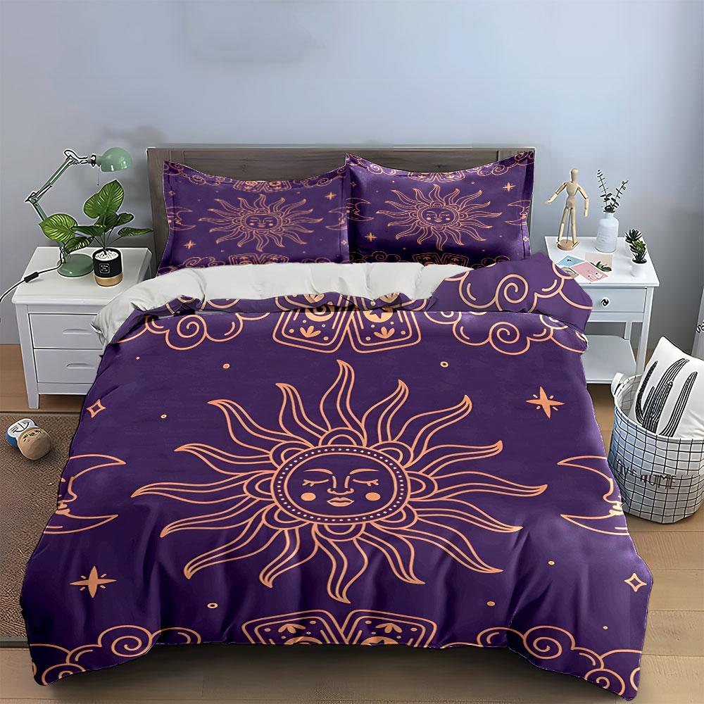 Mystical Sun Moon Tarot Set  Kid'S And Adults' Bedroom Decor, Exquisite Three-Piece Bedding Set Gift