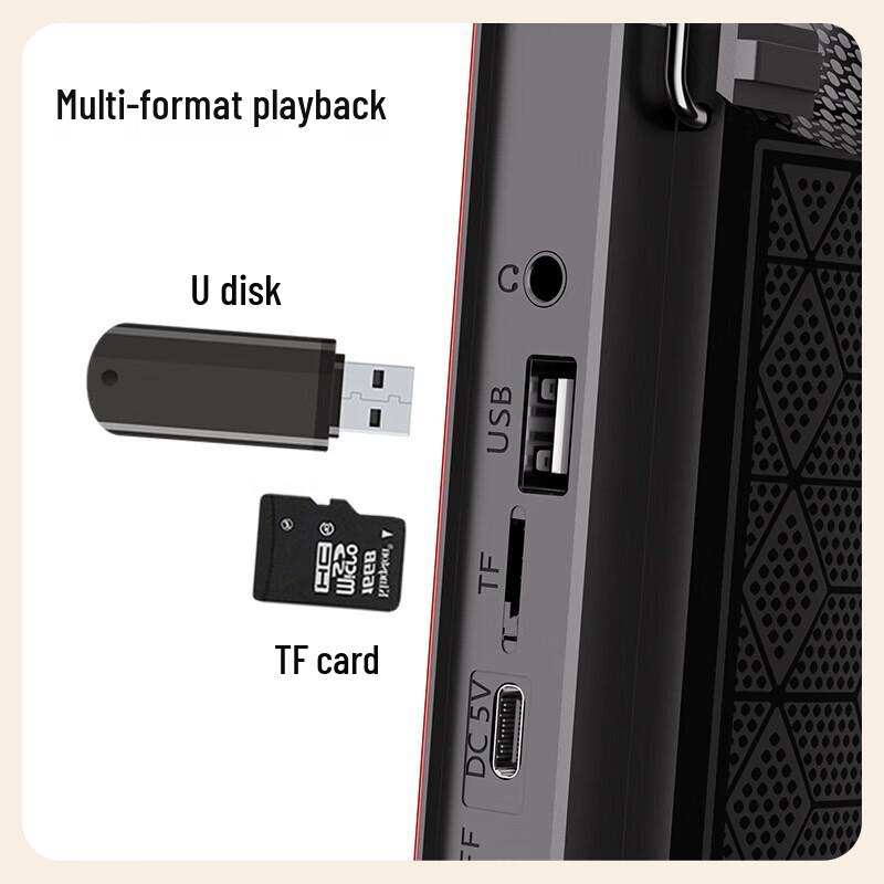 SAST V102 Portable Multimedia Player for Seniors CN Plug (adapter Included) (CN Version)