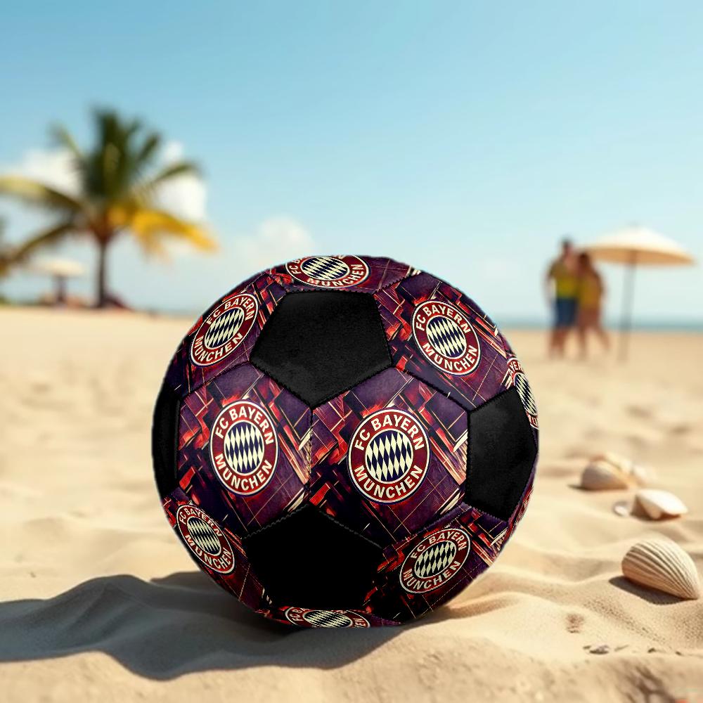 TAGLIA 5 Pallone da Calcio FC Bayern München Colorato Per Tutte le Età Cucito a Macchina PVC Pronto per la Competizione Resistente Alto Rimbalzo