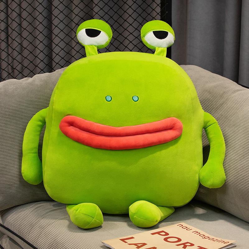 Cartoon Big-eyed Frog Pillow Plush Toy Doll Girl Sofa Pillow Cushion Holiday Gift Rag Doll
