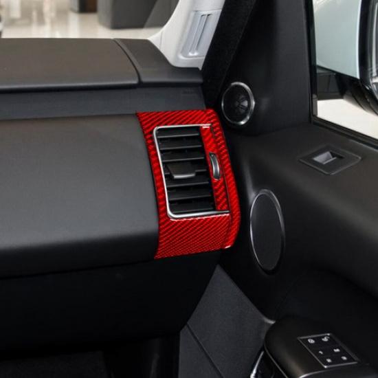 Red Carbon Fiber Interior Side Air Vent Cover Trim For Land Rover Range Rover
