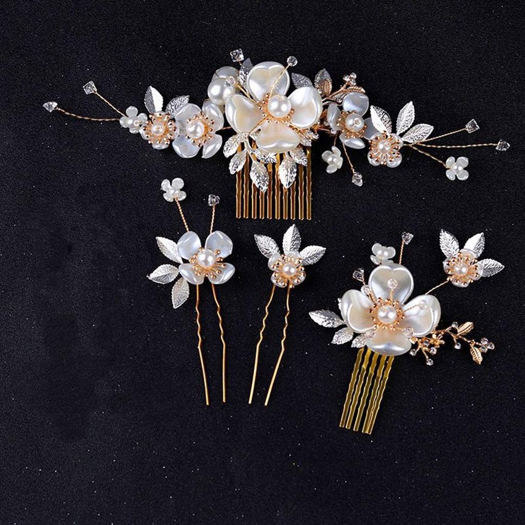 Pearls Hanbok Hair Hoop Stage Performances Hairband Flower Rhinestones Hairpin Accessories Headwear for Kids and Girls