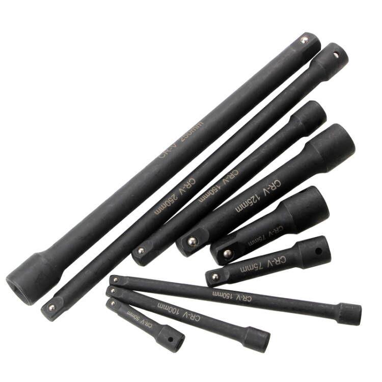 9-teiliges Werkzeugset: Verlängerungsstangen und Hülsen - 3/8" (Groß Mittel Klein), 1/2" Ratsche, 1/4" Kurzstange