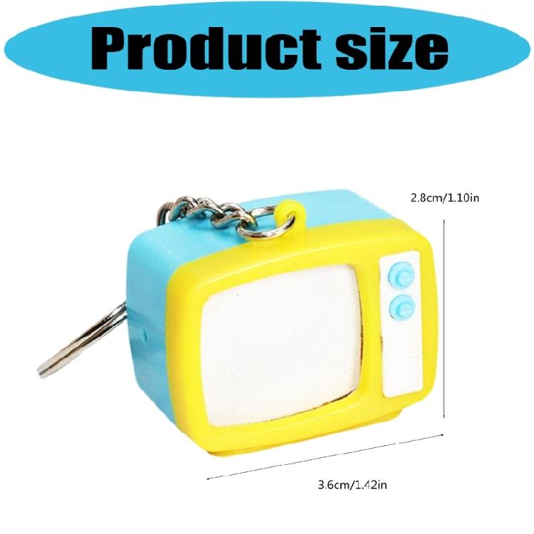 Retro Television Shaped LED Light Keychain Featuring Sound for Night Assistance and Interactive Play