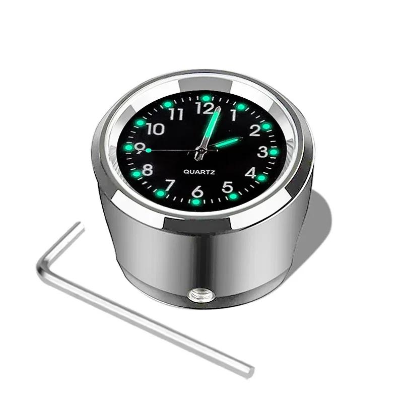 Universal Motorcycle Handlebar Mount Clock Waterproof Handlebar Dial Clock Watch Thermometer Temp Gauge for Accessories
