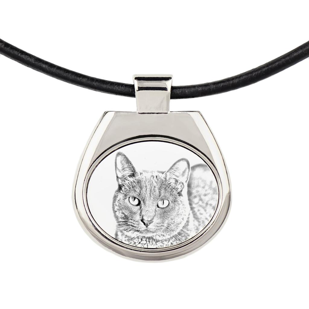 Korat – Cat necklace, personalized pendant with a photo | Art-Dog