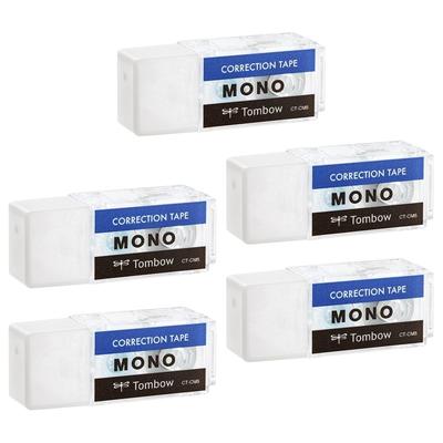 Tombow Correction Tape 5mm MONO Pocket Eraser Disposable Mono 5 (Mono Design), Color, Tapes, 4m, CT-CM5-5P
