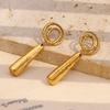 MamacitaSlay Creative 18K Gold Plated Stainless Steel Spiral Earrings, Popular Waterproof Jewelry Women's Charm Earrings Gift