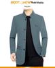 Pierre Cardin Men's Woolen Stand-Up Collar Jacket – Spring/Autumn Business Casual for Middle-Aged Dads.