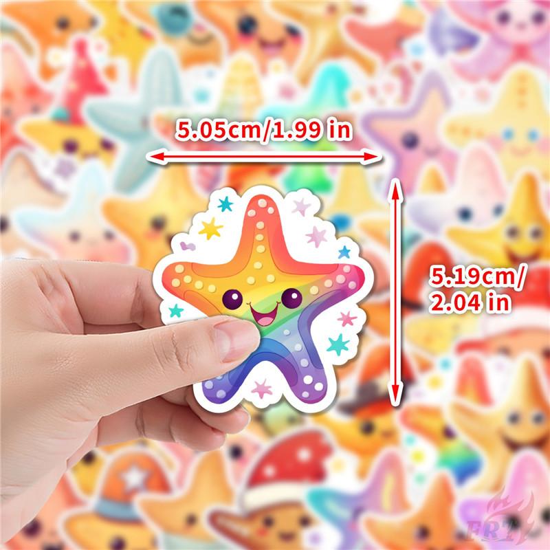 50Pcs/Set Starfish Emoji Series 01 Stickers DIY Fashion Waterproof Doodle Decals Stickers
