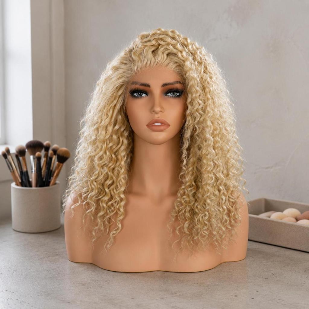 Shoulder Bust Mannequin PVC Hairpiece Display Head Makeup Stand for Salon Owners,