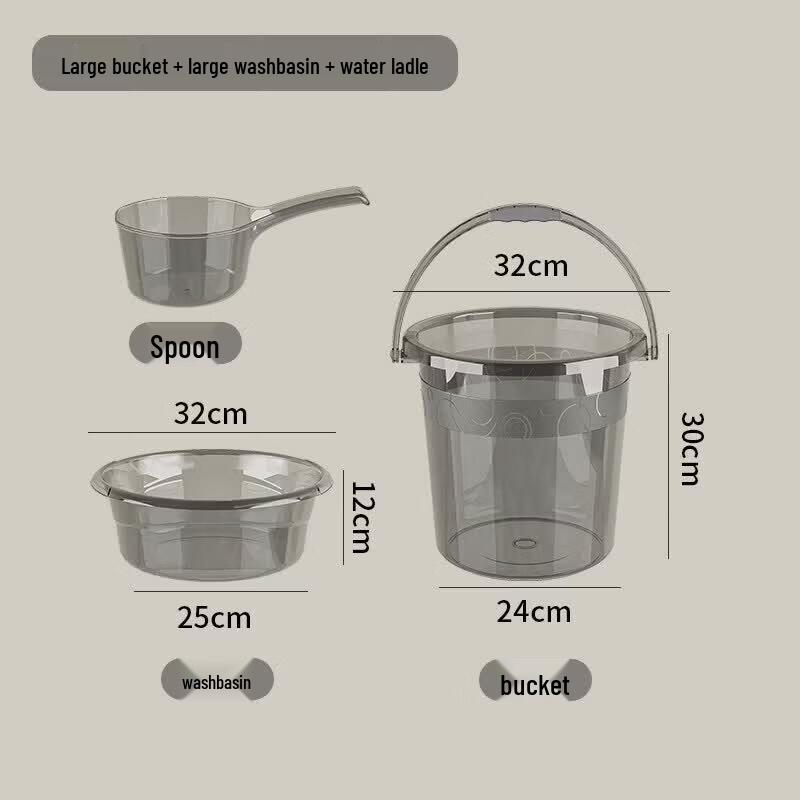 ZISIZ Thickened Transparent Storage Bucket