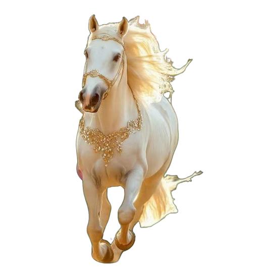 Pferd Ornament Acryl 2D Flach Realistisch Fliegendes Pferd Weihnachtsbaum Anhänger mit Funkelndem Strassstein Zuhause