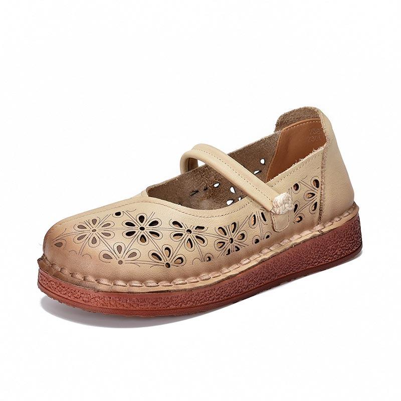 Fashion GKTINOO Women Loafers Spring Genuine Leather Comfort Flat Mother Shoes Slip-On Footwear Fashion Female Footwear Zapatos De Mujer