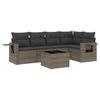 VidaXL Salon de Jardin avec Coussins 6 pcs, Canapés de Terrasse, Ensemble de Meubles de Patio, Mobilier d'Extérieur, Gris 3252477